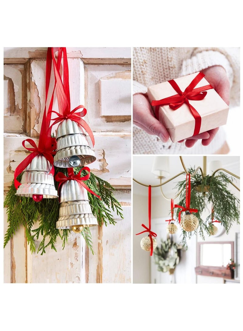 Generic Red Satin Ribbon Solid Color Polyester Fabric Ribbon for Gift Wrapping, Crafts, Bows Making, Wreaths, Sewing Projects, Baby Showers and Wedding Party Decoration - Image 3