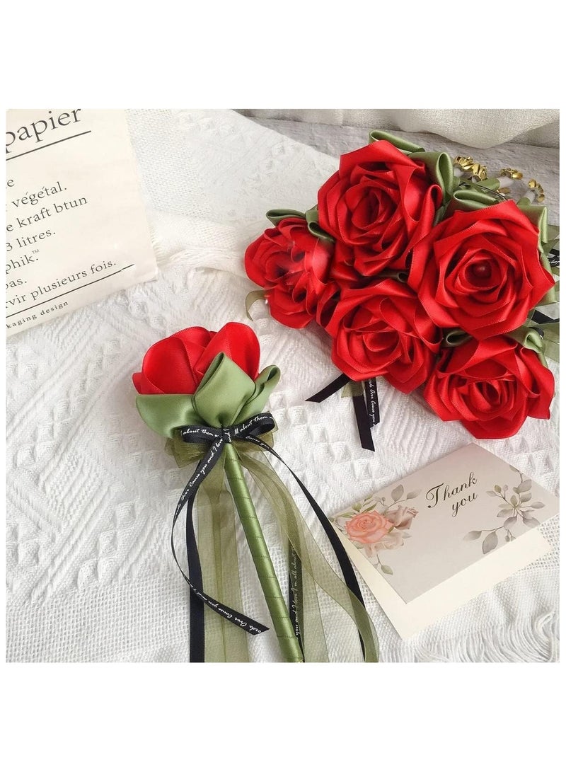 Generic Red Satin Ribbon Solid Color Polyester Fabric Ribbon for Gift Wrapping, Crafts, Bows Making, Wreaths, Sewing Projects, Baby Showers and Wedding Party Decoration - Image 2