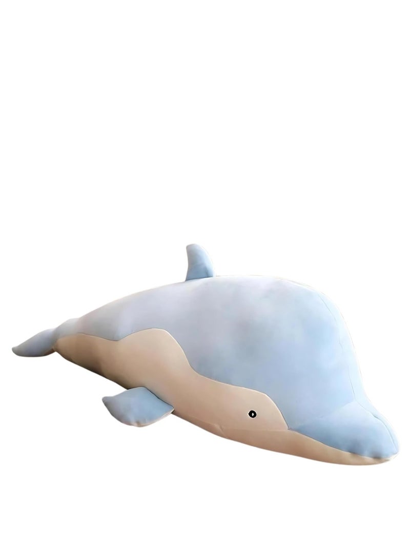 UNIVERSAL TOYS 40-Inch Giant Dolphin Plush Doll - Soft & Huggable Sea Animal Toy | Perfect for Kids & Ocean Lovers | Cozy Cuddle Companion & Decor| Great Gift | (Blue)  - Image 1