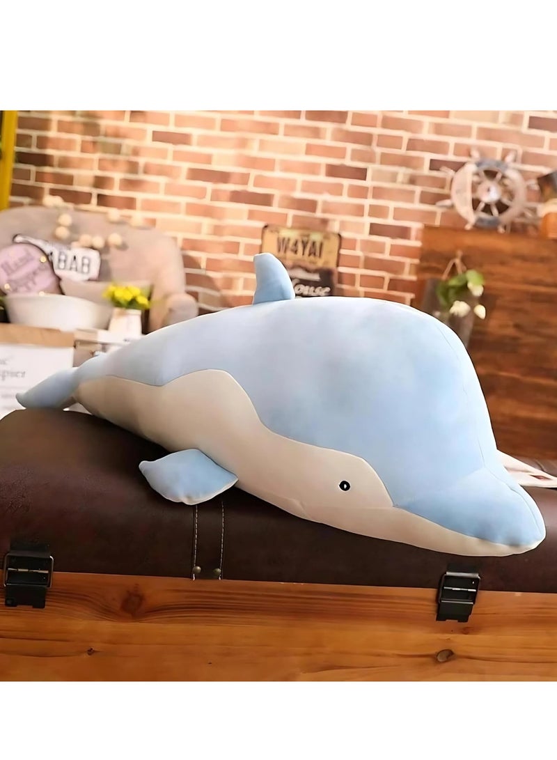 UNIVERSAL TOYS 40-Inch Giant Dolphin Plush Doll - Soft & Huggable Sea Animal Toy | Perfect for Kids & Ocean Lovers | Cozy Cuddle Companion & Decor| Great Gift | (Blue)  - Image 2