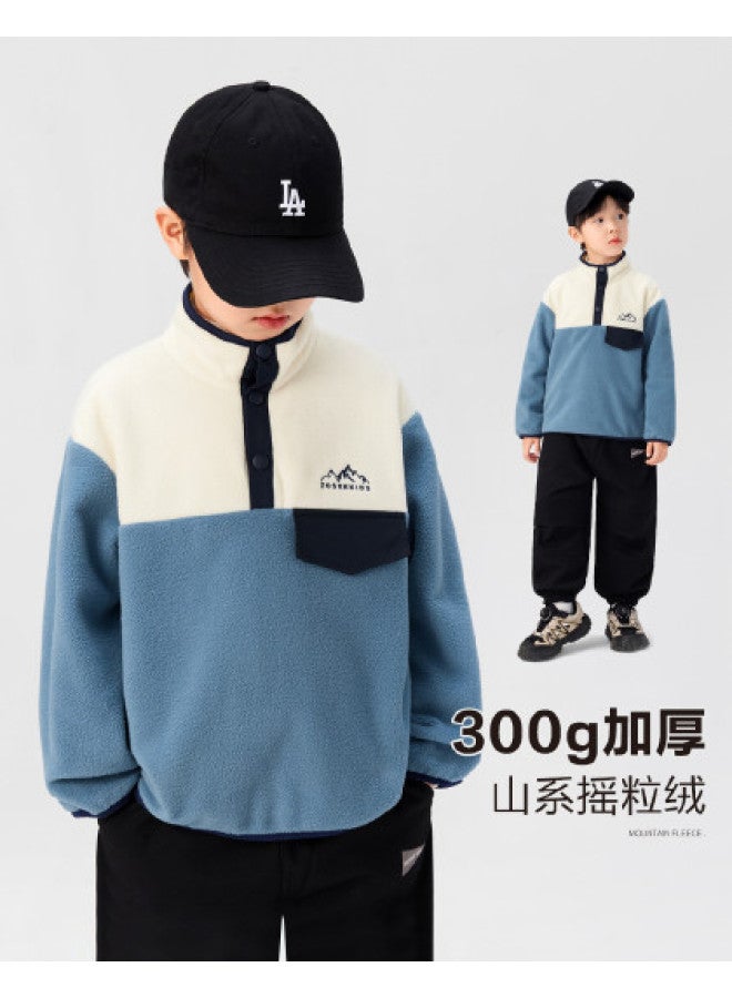 Zuoxi Boys' Hoodie - Autumn Kids Fleece Lining School Uniform Essential Stylish Boys' Spring/fall Top - Image 1