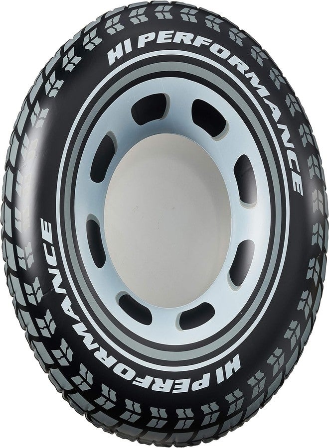 GEUTIERL Inflatable Tyre Design Swimming Ring | Kids & Adults Pool Float Tube | Lightweight Swim Ring for Pool & Beach - Image 3