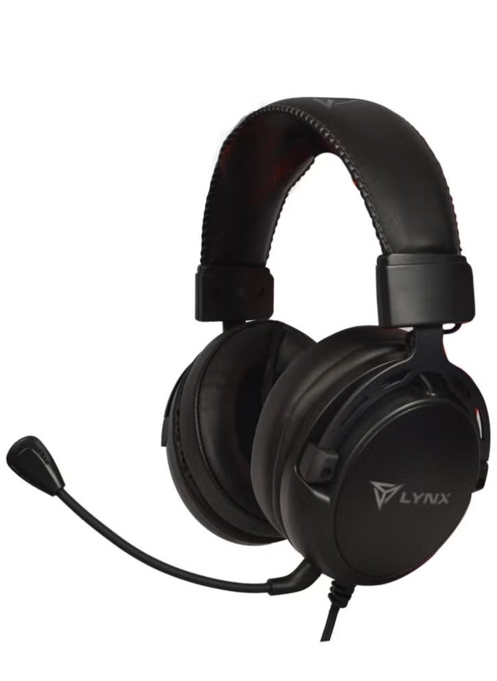 lynx S55 Premium Wired Gaming Headset with Microphone and 50mm Drivers Compatible with PS4/PS5/PC/XBOX/Mobile/Nintendo Switch 