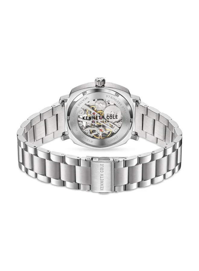 Kenneth Cole New York Kenneth Cole New York 39mm Automatic Men's Watch with Antique Silver Dial & Stainless Steel Bracelet