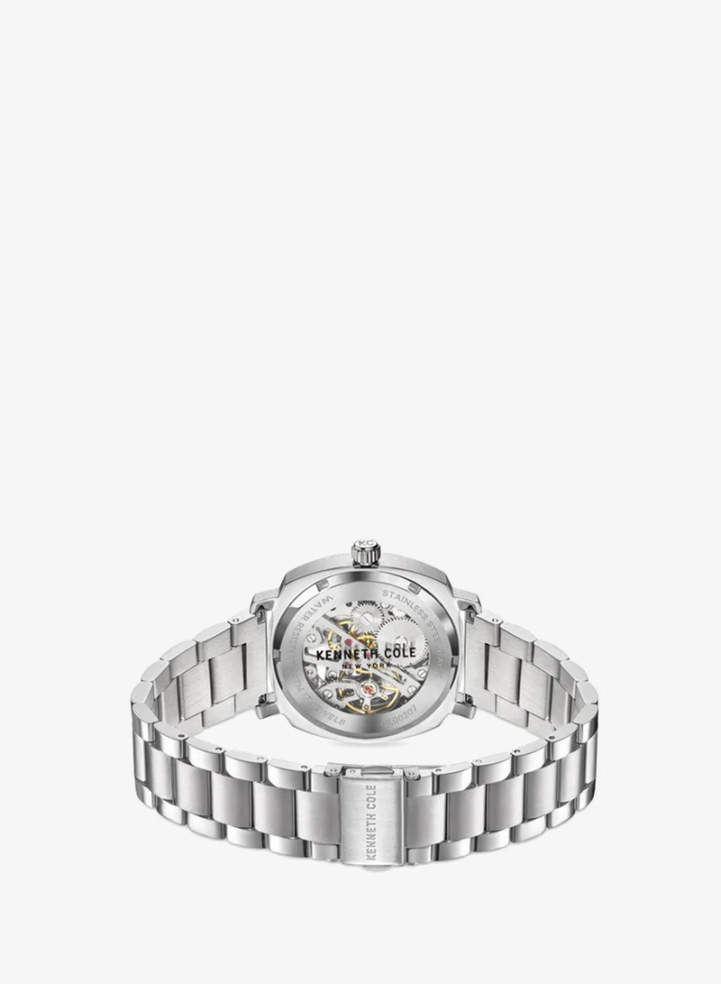 Kenneth Cole New York  Kenneth Cole New York 39mm Automatic Men's Watch with Antique Silver Dial & Stainless Steel Bracelet for Men | Best Price UAE