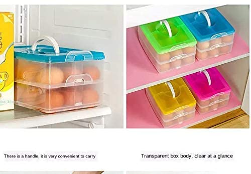 MEECOSTE MEECOSTE Refrigerator Egg Food Storage Box Vegetable Storage Basket 24 Grid Egg Holder with Tray EGG BOX 24 GRID  - Image 5