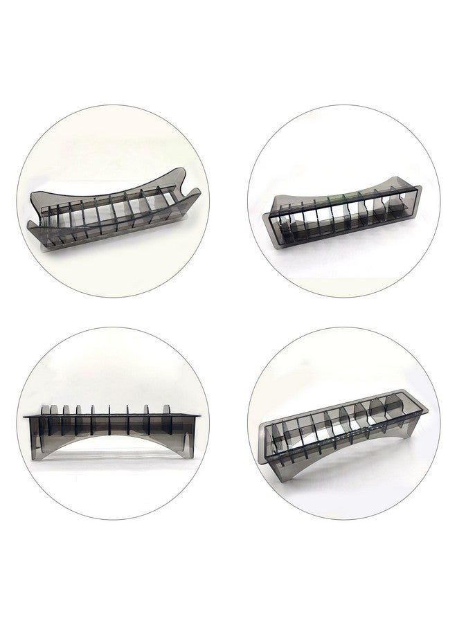 فلاين حامل حماية مستطيل من البلاستيك منظم الشفرات لـ 10 شفرات، صندوق تخزين مشط بلاستيكي مستطيل الشكل، حامل مشط (أسود) - Image 4