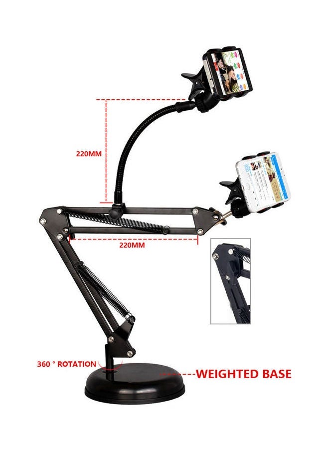 NIBEMINENT Dual Mobile Phone Broadcast Holder Black  - Image 2