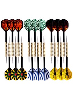 SANMUGEED 18-Pack Professional Steel Tip Darts Set with Detachable Stainless Steel Tips & 6 Color Teams for Sports Training and Family Games  - Image 1