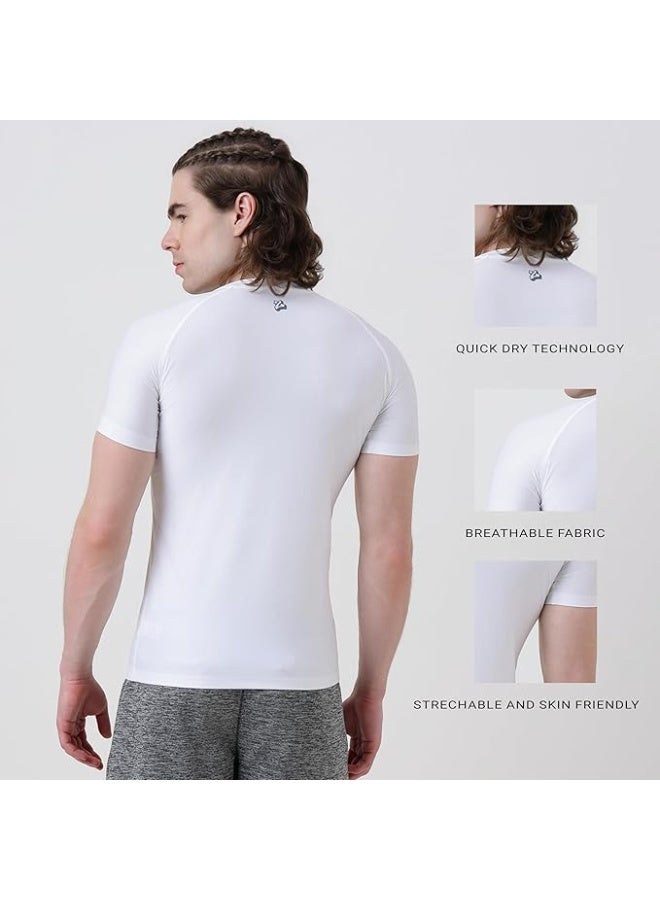 MuscleBlaze Half Sleeve Compression T-Shirts for Men-S - Image 2