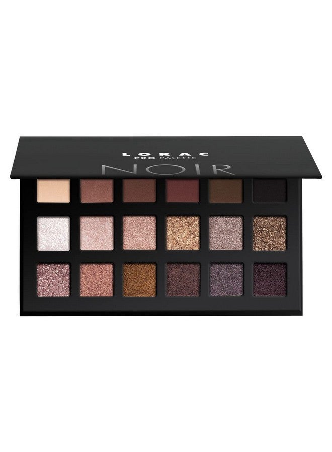 Lorac Pro Matte & Shimmer Eyeshadow Palette, Noir ; Glitter ; Mirror Compact ; Cruelty Free, Gluten Free, Vegan - Image 1