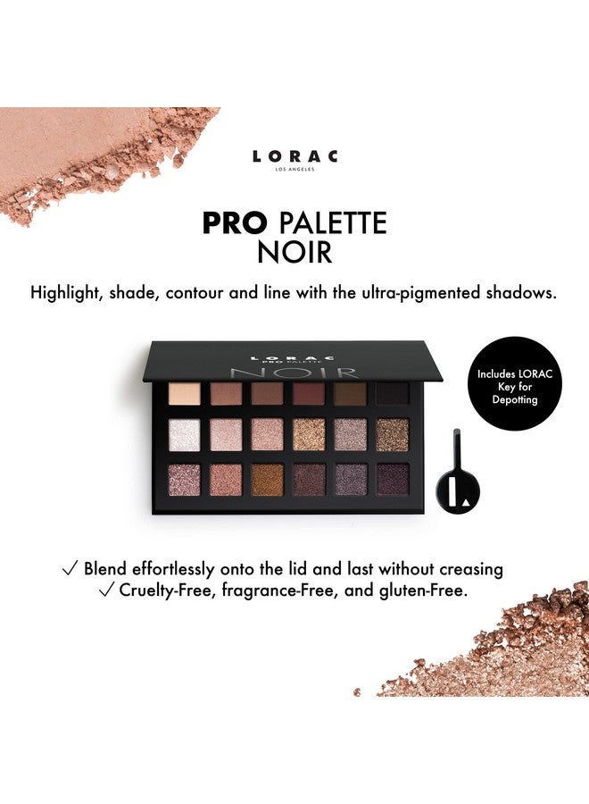Lorac Pro Matte & Shimmer Eyeshadow Palette, Noir ; Glitter ; Mirror Compact ; Cruelty Free, Gluten Free, Vegan - Image 4