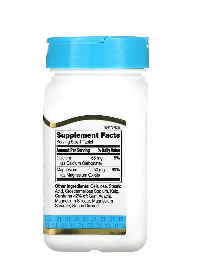 21st CENTURY Magnesium 250 mg 110 Tablets  - Image 2