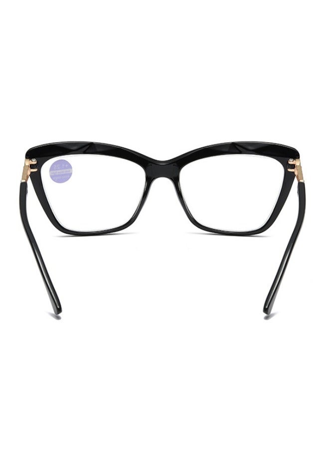 Booma Opticals KIM  +1.00 Reading Glasses, Presbyopia Eyeglasses, 1.00 Magnification, Cat Eye Black Frame for Women, Anti-Blue Light Magnification Glasses for Eye Strain Relief, Computer Eyewear - Image 1