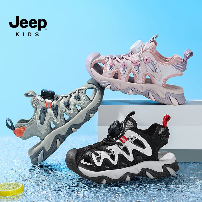 Jeep Jeep 2024 Baotou Breathable Sports Sandals 7 Medium And Large Children'S Outdoor Travel Shoes Non-Slip And Comfortable Boys' Shoes - Image 2