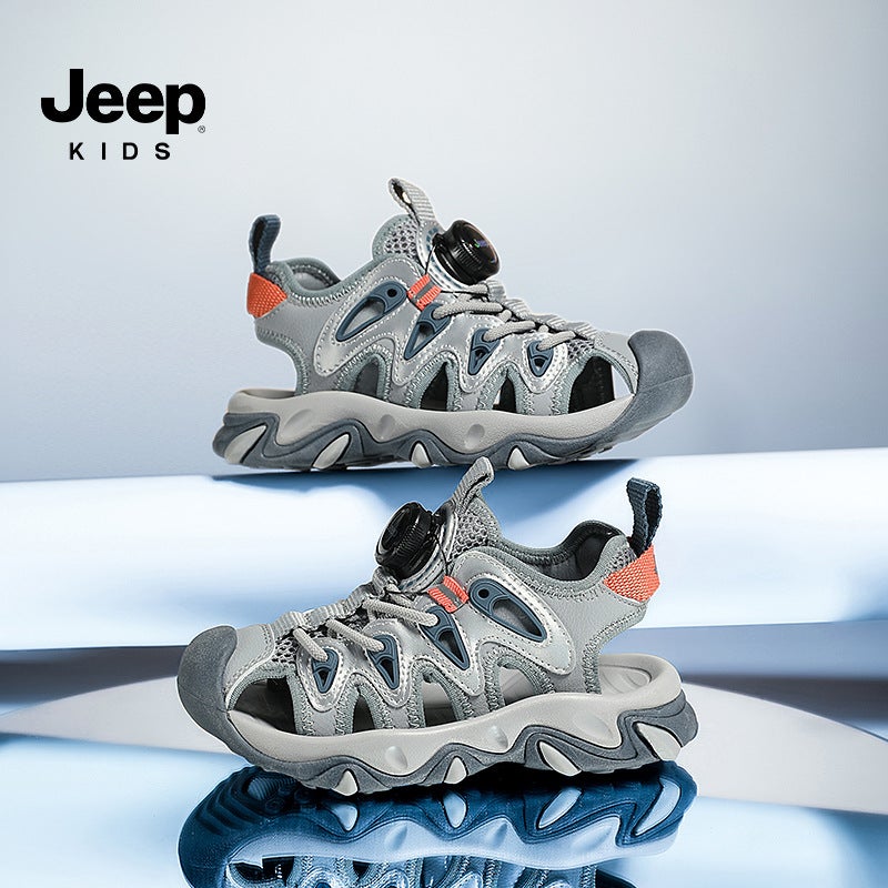 Jeep Jeep 2024 Baotou Breathable Sports Sandals 7 Medium And Large Children'S Outdoor Travel Shoes Non-Slip And Comfortable Boys' Shoes - Image 1