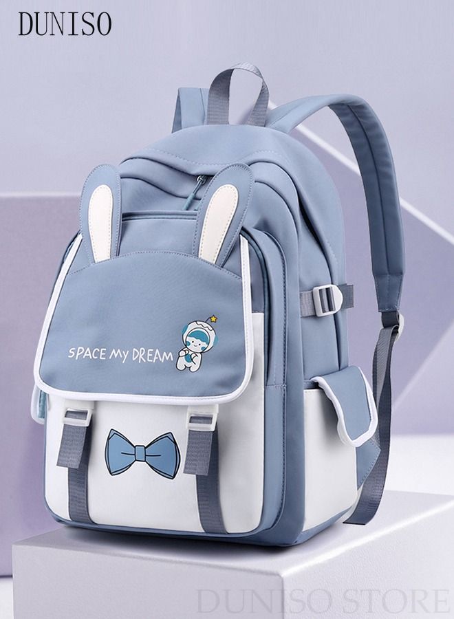 DUNISO Girl's School Backpack with Pencil Case Waterproof Book Bag with Compartments for Teen Girl Kid Students Elementary School Kids' School Bag With Large Capacity - Image 5