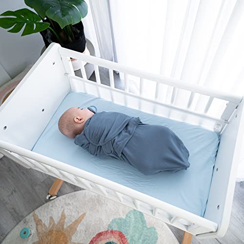 Comfy Cubs Easy Swaddle Blanket, 3 Pack - 100% Cotton Newborn Wrap, Large for 3-6 Months Infants, with Adjustable Velcro, Breathable and Durable Sleep Sack for Babies - Stone, Nomadic Blue & Azul - Image 2