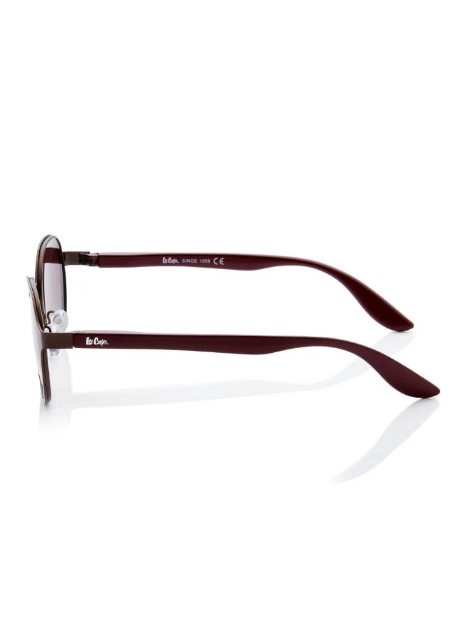 Lee Cooper Polarized Sunglasses Matte Brown Frame Gradient Brown Mirror Lens 51mm  - LC1211C02