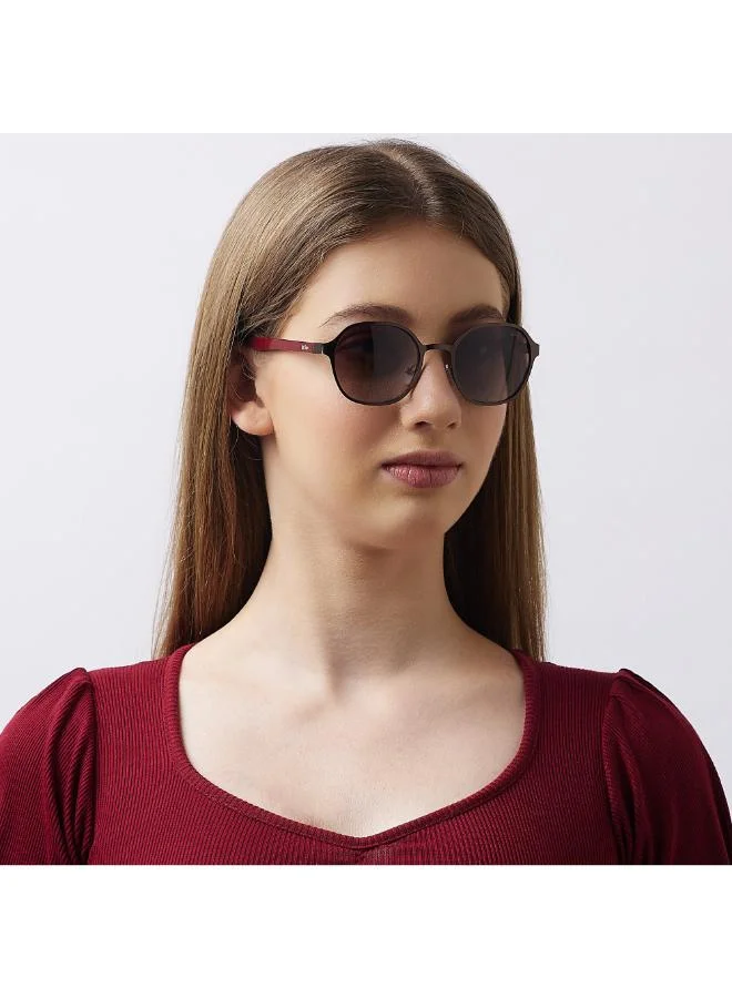 Lee Cooper Polarized Sunglasses Matte Brown Frame Gradient Brown Mirror Lens 51mm  - LC1211C02