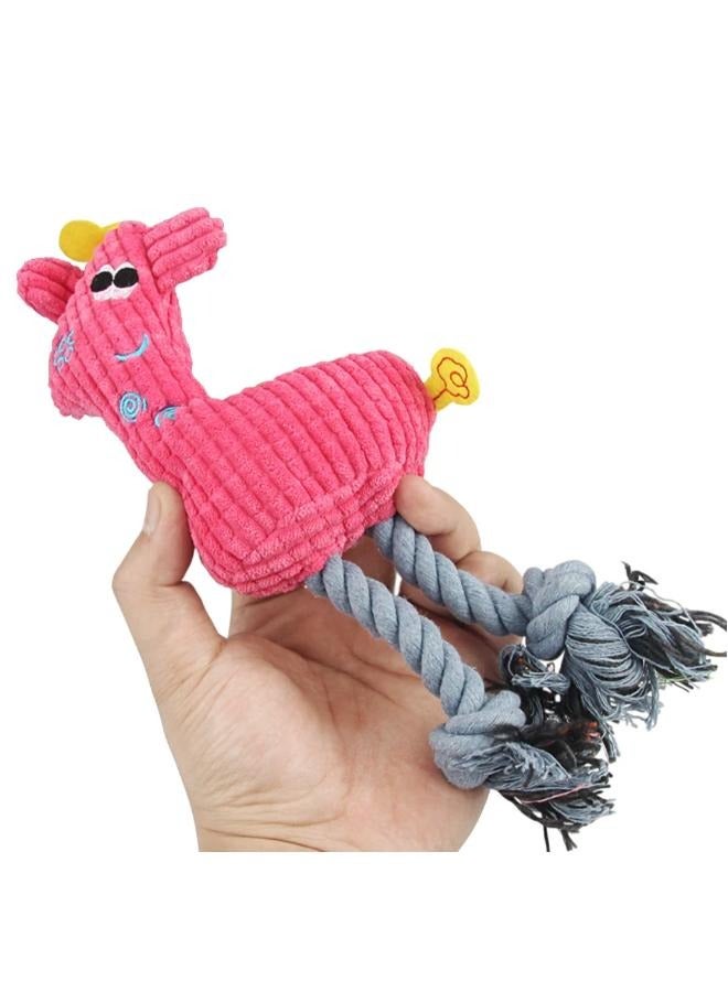 EasyLife Squeak Plush Dog Cat Toy Puppy Chew Toy Teeth Clean Doll Ropes Toy - Image 3