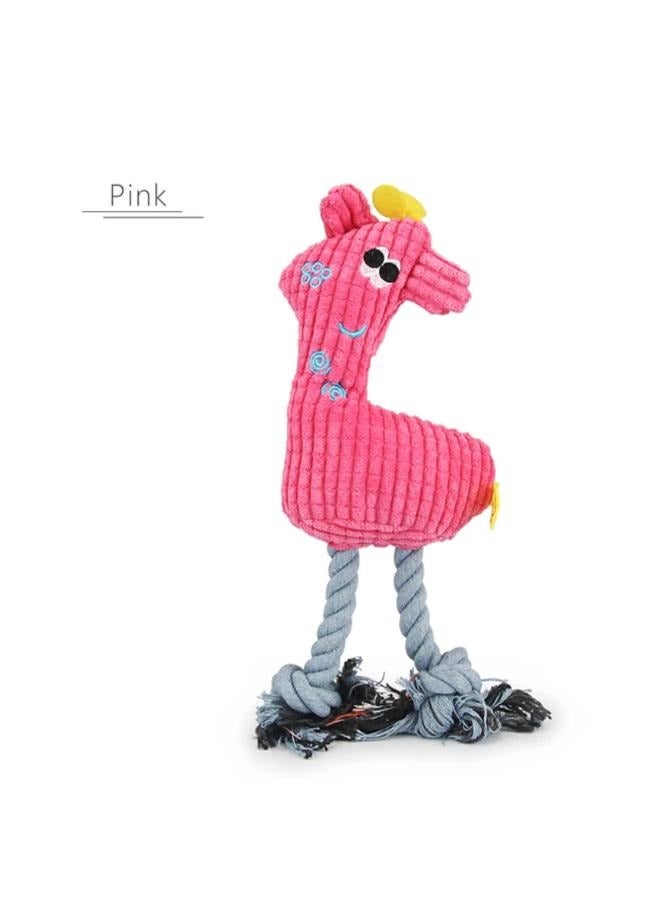 EasyLife Squeak Plush Dog Cat Toy Puppy Chew Toy Teeth Clean Doll Ropes Toy - Image 1