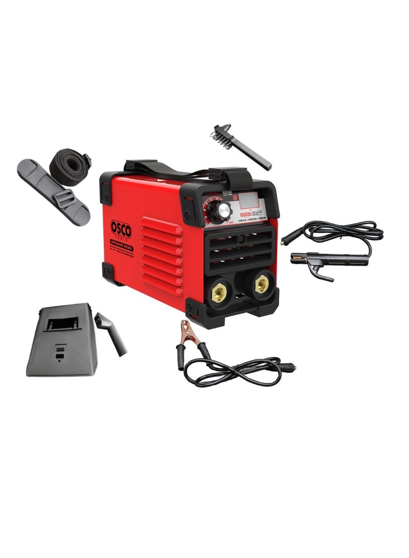 OSCO-TOOLS Osco Welding Machine MMA-250S-100A, 250 Amp Welding Machine with Electrode Holder, Ground Clamp, Mask, Brush, Welding Rods - Image 3