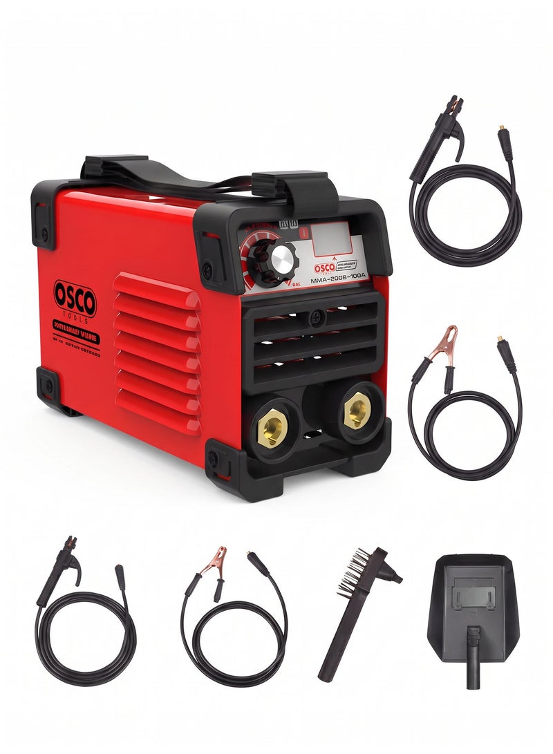 OSCO-TOOLS Osco Welding Machine MMA-250S-100A, 250 Amp Welding Machine with Electrode Holder, Ground Clamp, Mask, Brush, Welding Rods - Image 1