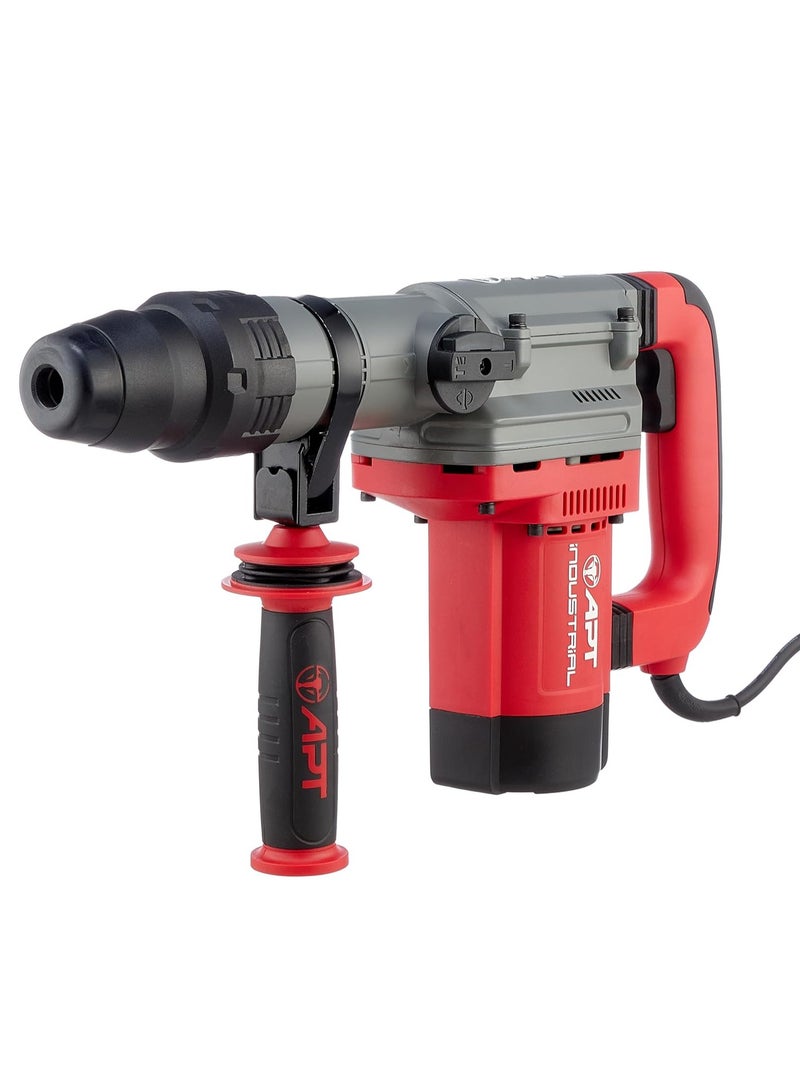 Apt Rotary Hammer Drill 40mm SDS-Max, 1250W Heavy Duty Electric Demolition and Drilling Tool, High Power 1250.0 Watt with Side Handle for Concrete, Masonry and Construction Works – APT DW40D3 - Image 1