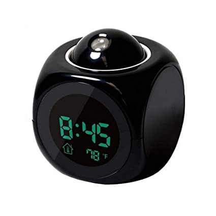 KIDINGTON Plastic Abstract 4 in 1 LCD Time Display Alarm Time Projection LED Backlight Talking Clock - Image 3