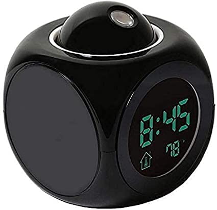 KIDINGTON Plastic Abstract 4 in 1 LCD Time Display Alarm Time Projection LED Backlight Talking Clock - Image 1