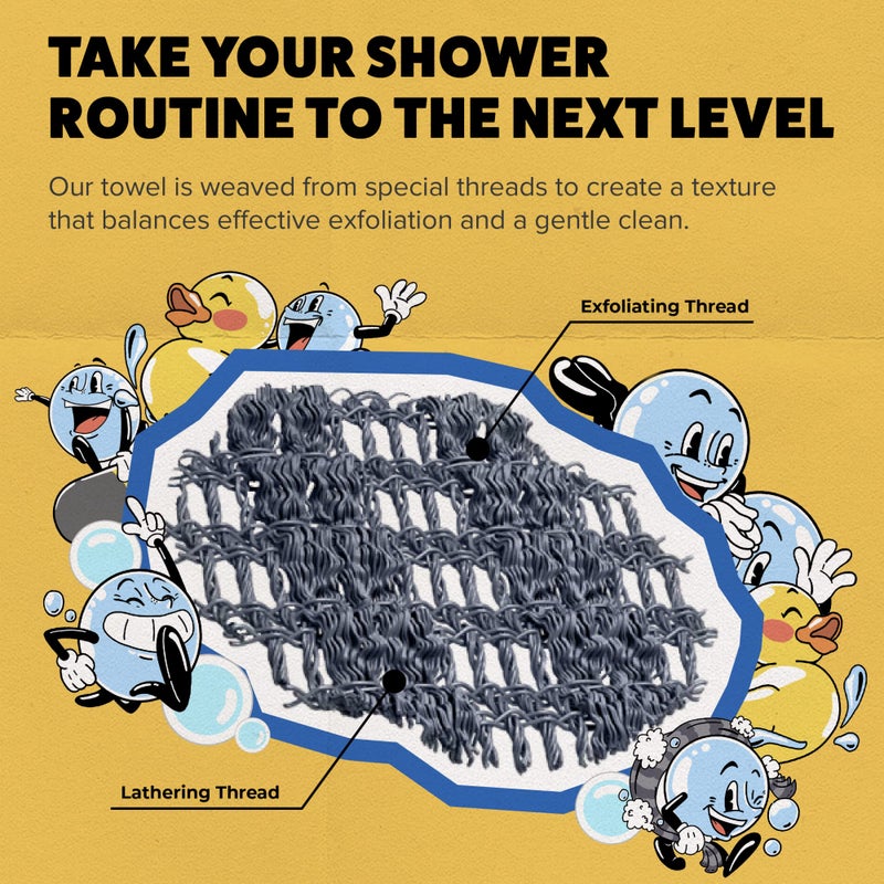 GOSHI Exfoliating Shower Towel - Rip-Resistant Exfoliating Washcloth for All Skin Types - Made in Japan - Image 5