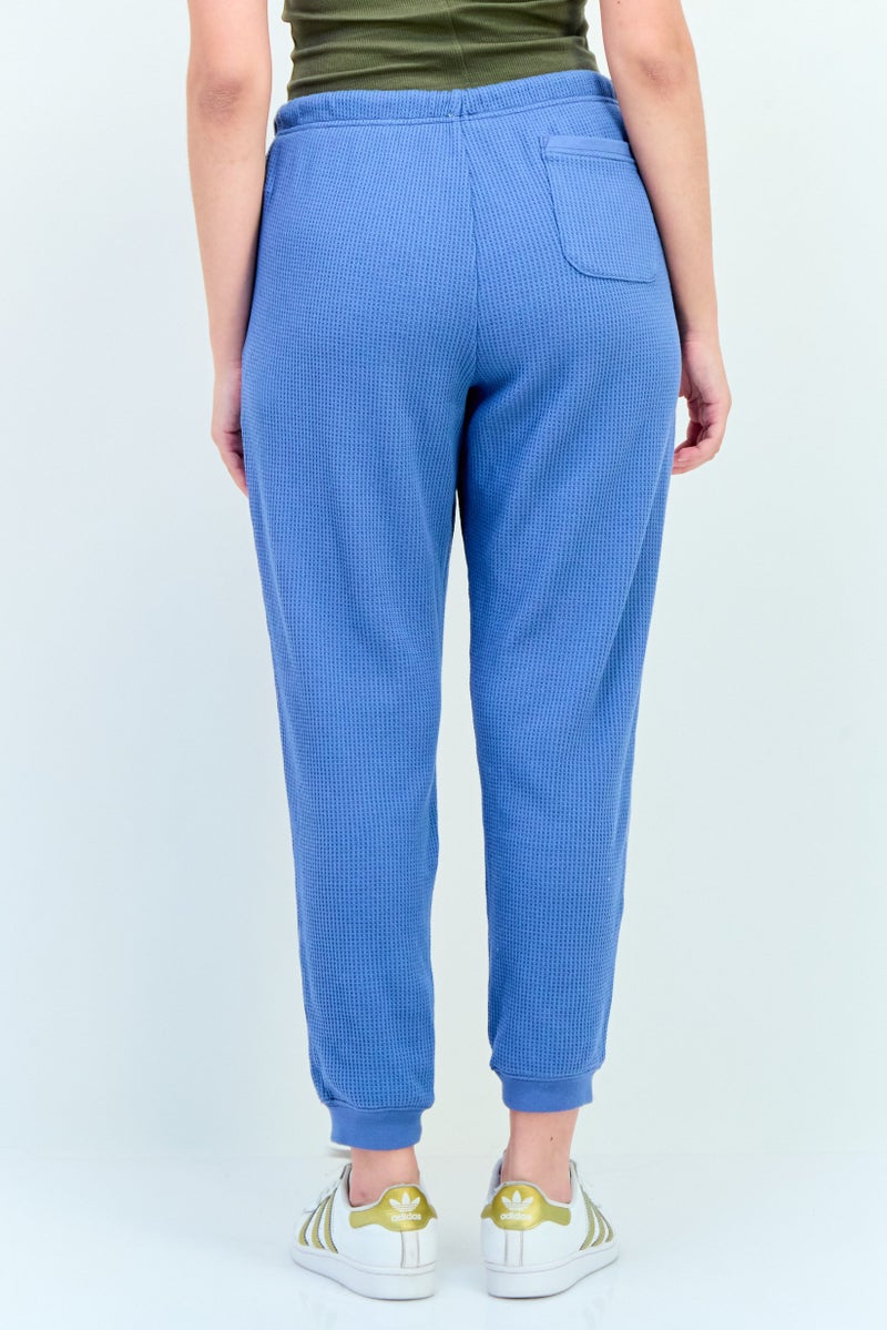 Aerie Women Regular Fit Textured Joggers Pants, Slate Blue  - Image 3