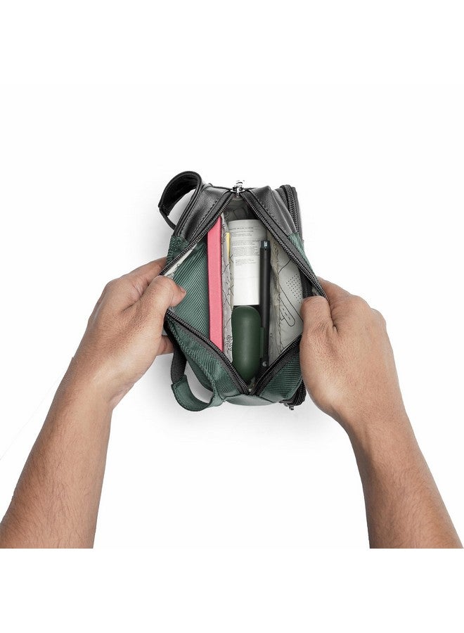 THE ASSEMBLY Assembly Waist Bag for Men & Women with Adjustable Strap | Medium Size Cross Body Fanny Pack with Zipper Pockets for Comfort Travel - Flux (Green)- Metro Mod - Image 3