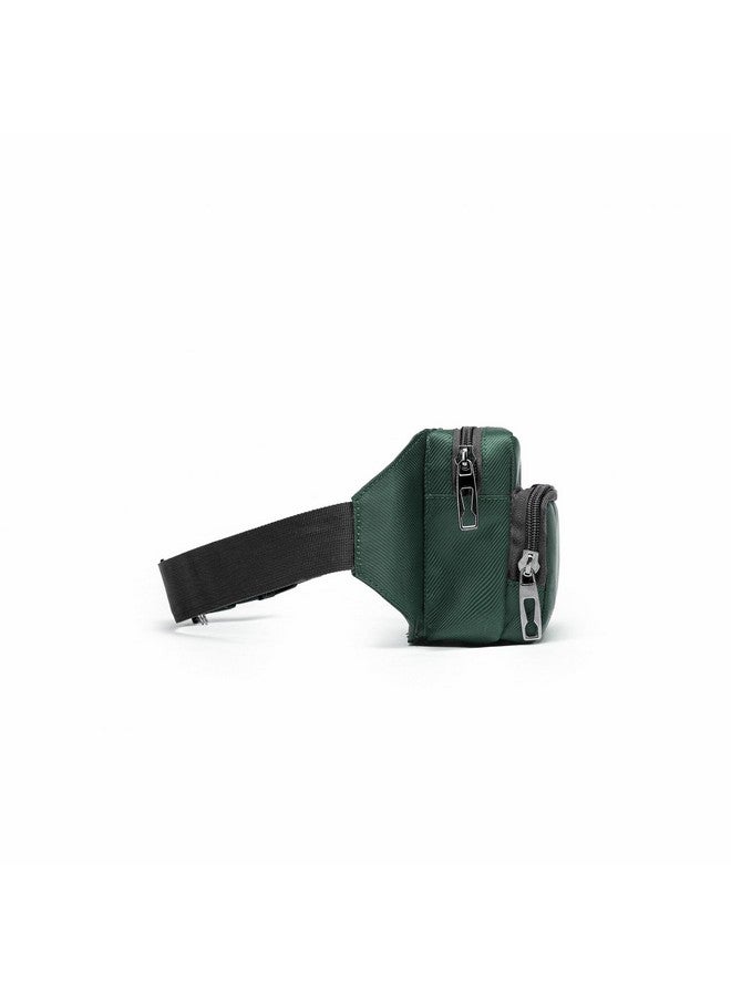 THE ASSEMBLY Assembly Waist Bag for Men & Women with Adjustable Strap | Medium Size Cross Body Fanny Pack with Zipper Pockets for Comfort Travel - Flux (Green)- Metro Mod - Image 5