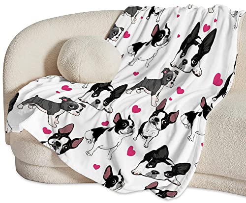 Tijuboni French Bulldog Blanket for Girls Boys Women Gifts Lovers Cute Throw Kids Adults Ultra Soft Cozy Fleece Couch Sofa ​Bed 40''x50'' - Image 2