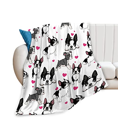 Tijuboni French Bulldog Blanket for Girls Boys Women Gifts Lovers Cute Throw Kids Adults Ultra Soft Cozy Fleece Couch Sofa ​Bed 40''x50'' - Image 1