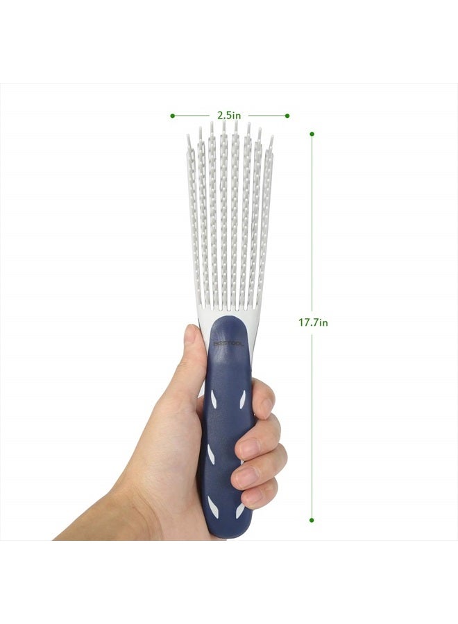 BESTOOL Detangling Brush for Curly and Natural Black Hair, Afro 3/4abc Texture, Faster and Easier Detangling of Wet or Dry Hair with No Pain (Blue) - Image 5