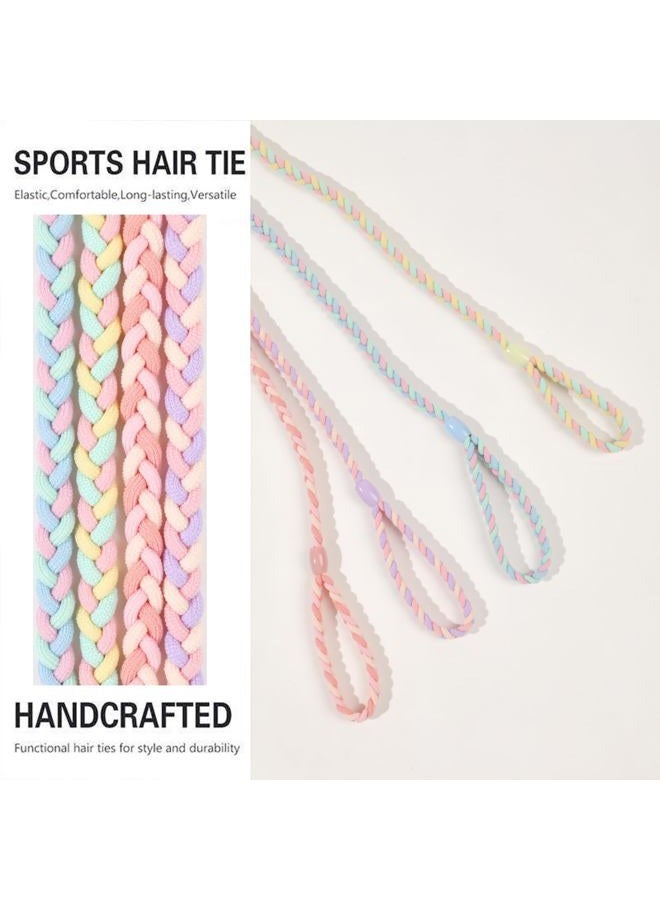 Ivyu Sport Hair Ties for Women Elastic Braided Hair Ties for Gym Pony Tails - Image 3