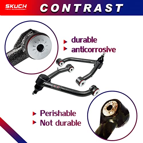 SKUCH 4X4 ACCESSORIES 2-4" Lift Front Upper Control Arm for 2007-2018 Chevy Silverado GMC Sierra 1500, 2007-2014 Chevy Suburban 1500 & 2007-2013 Avalanche, 2007-2014 GMC Tahoe Yukon XL & Cadillac Escalade ESV - Image 4