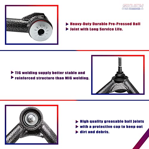 SKUCH 4X4 ACCESSORIES 2-4" Lift Front Upper Control Arm for 2007-2018 Chevy Silverado GMC Sierra 1500, 2007-2014 Chevy Suburban 1500 & 2007-2013 Avalanche, 2007-2014 GMC Tahoe Yukon XL & Cadillac Escalade ESV - Image 3