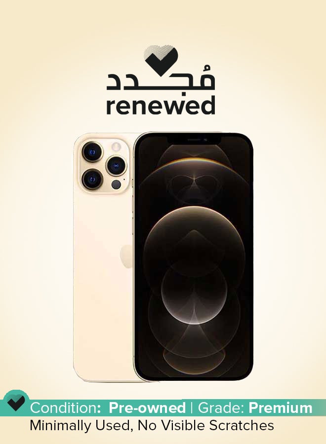 ابل  متجدد - iPhone 12 Pro مزود ببرنامج Facetime وذاكرة سعة 512 جيجابايت باللون الذهبي وتقنية 5G - إصدار عالمي - Image 1