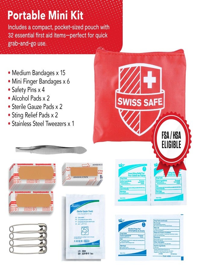 Swiss Safe 200-Piece Professional First Aid Kit for Home, Car or Work : Plus Emergency Medical Supplies for Camping, Hunting, Outdoor Hiking Survival, Includes Adhesive Tape - Image 4