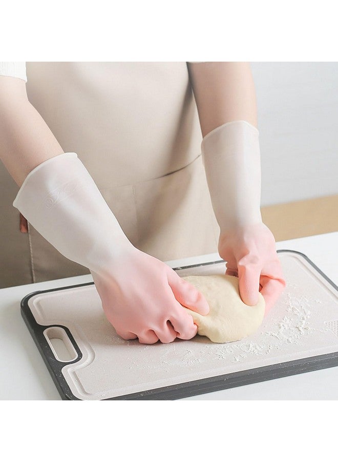 wolpin wolpin Polyvinyl Chloride Pvc Cleaning Gloves Hand Gloves For Dishwashing Cooking Skin-Friendly Reusable,Gardening|Anti-Slip Cleaning|Pet Grooming|Car Washing|Bathroom Cleaning Painting (1 Pair,M) - Image 2