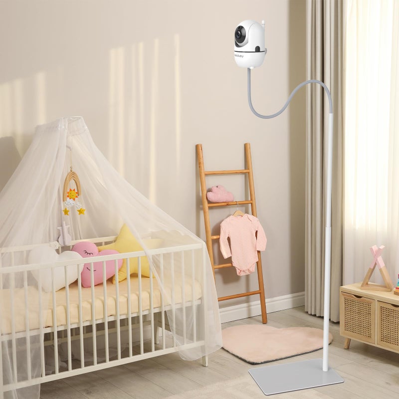 Hellobaby حامل أرضي لمراقبة الأطفال HelloBaby - قاعدة كاميرا قابلة للتعديل للارتفاع لطرازات HB6550/ Plus/ HB6560/ HB65/ HB6148/ HB6351/ HB40/ HB6339 والمزيد، قاعدة مستقرة، تركيب بدون حفر، حامل آمن للجدران - Image 2