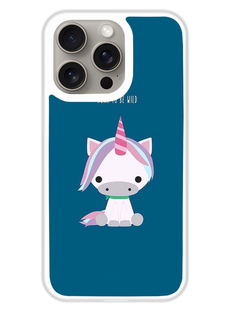 Theodor Protective Case Cover For APPLE IPHONE 15 Pro Max Born To Be Wild (White Bumper) - Image 1