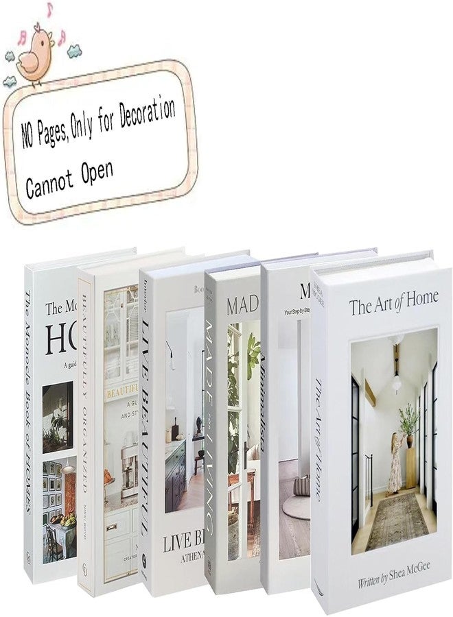 ONEGOING 6PCS Decorative Books for Coffee Table-Faux Books for Decoration-Coffee Table Decor-Hardboard Fake Decorative Book for Bookshelf Home Decor Display - Image 2