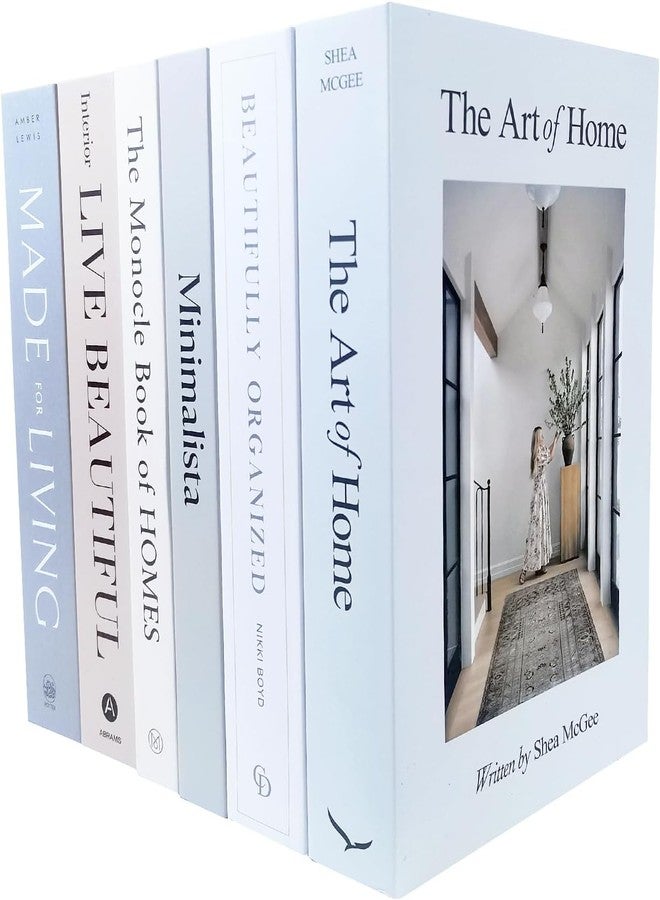 ONEGOING 6PCS Decorative Books for Coffee Table-Faux Books for Decoration-Coffee Table Decor-Hardboard Fake Decorative Book for Bookshelf Home Decor Display - Image 4