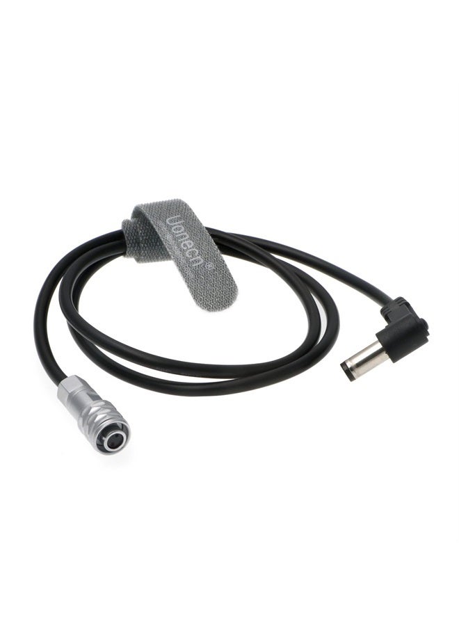Uonecn كابل طاقة DC بزاوية قائمة 2 دبوس أنثوي لـ Blackmagic Pocket Cinema Camera 4K مع حبل بطارية Gold Mount V Mount بطول 24 إنش - Image 1