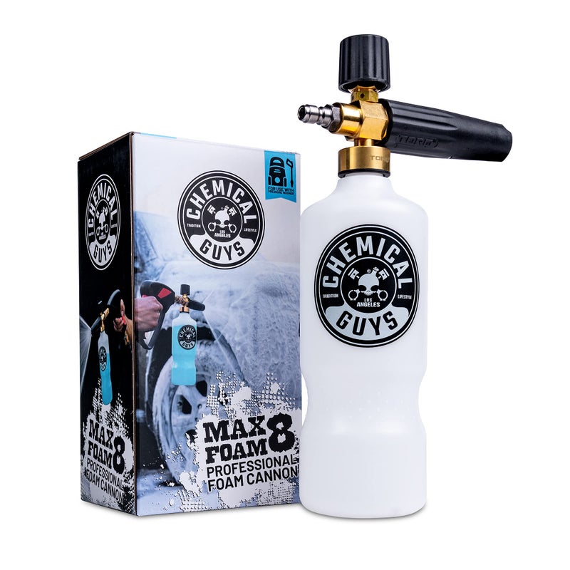 Chemical Guys EQP_310 TORQ Professional Foam Cannon Max Foam 8, (Great for Cars, Trucks, SUVs, Motorcycles, RVs & More) 32 oz Bottle - Image 1